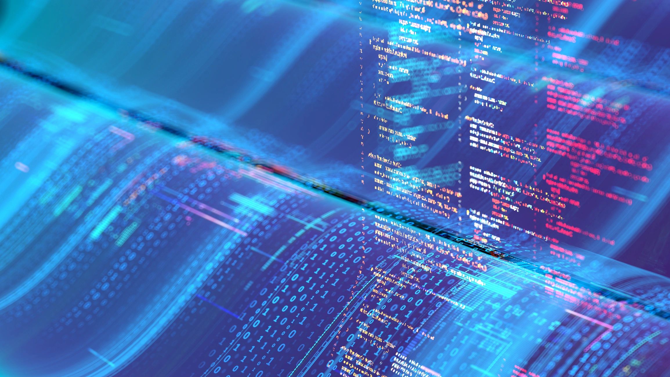 Abstract software code representing development and delivery